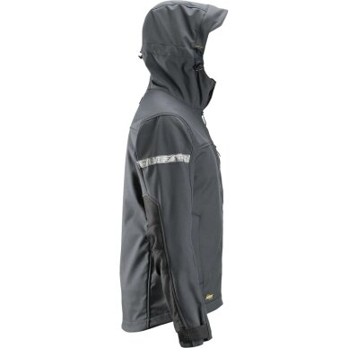 AllroundWork jaka ar kapuci Softshell SNICKERS WORKWEAR, tumši pelēka 2 AllroundWork jaka ar kapuci Softshell SNICKERS WORKWEAR, tumši pelēka 2
