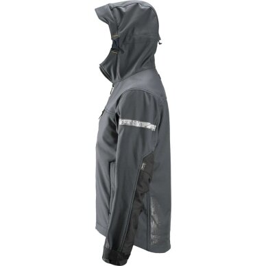 AllroundWork jaka ar kapuci Softshell SNICKERS WORKWEAR, tumši pelēka 1 AllroundWork jaka ar kapuci Softshell SNICKERS WORKWEAR, tumši pelēka 1
