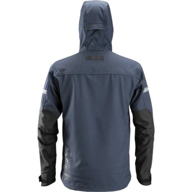 AllroundWork jaka ar kapuci Softshell SNICKERS WORKWEAR, tumši zila 3 AllroundWork jaka ar kapuci Softshell SNICKERS WORKWEAR, tumši zila 3