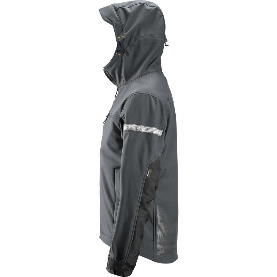 AllroundWork jaka ar kapuci Softshell SNICKERS WORKWEAR, tumši pelēka 1 AllroundWork jaka ar kapuci Softshell SNICKERS WORKWEAR, tumši pelēka 1
