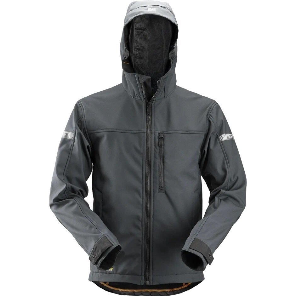 AllroundWork jaka ar kapuci Softshell SNICKERS WORKWEAR, tumši pelēka 6
