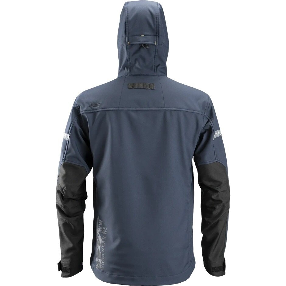 AllroundWork jaka ar kapuci Softshell SNICKERS WORKWEAR, tumši zila 3