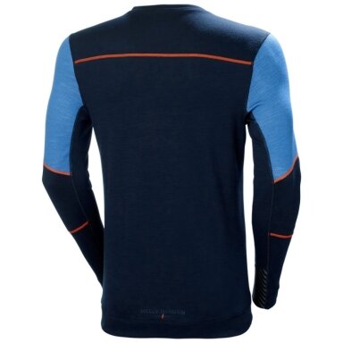 Apatiniai marškinėliai HELLY HANSEN Lifa Merino Crewneck, šviesiai mėlyni Apatiniai marškinėliai HELLY HANSEN Lifa Merino Crewneck, šviesiai mėlyni
