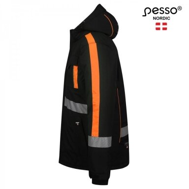 Šilta neperšlampanti striukė Pesso NOVA_OR, juoda, oranžinė Šilta neperšlampanti striukė Pesso NOVA_OR, juoda, oranžinė