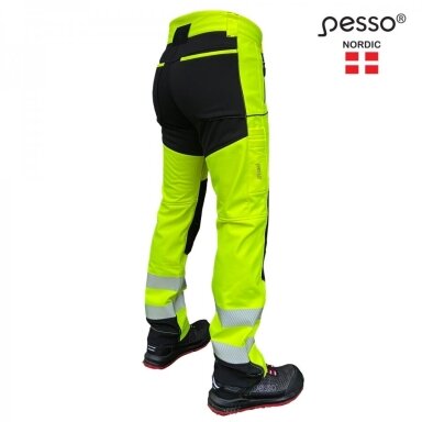 Pašiltintos softshell Pesso Nebraska darbo kelnės, geltonos Pašiltintos softshell Pesso Nebraska darbo kelnės, geltonos