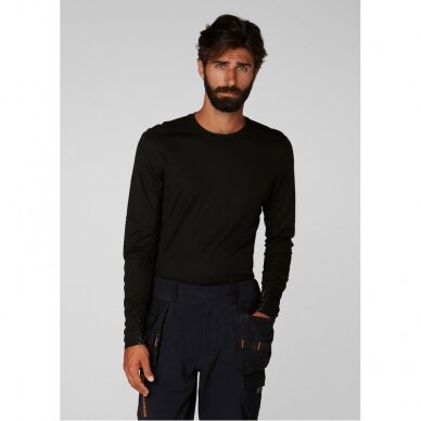 Apatiniai marškinėliai HELLY HANSEN Lifa Crewneck, juodi 2 Apatiniai marškinėliai HELLY HANSEN Lifa Crewneck, juodi 2