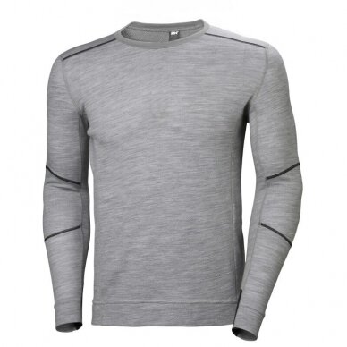 Apakškrekls HELLY HANSEN Lifa Merino Crewneck, pelēks Apakškrekls HELLY HANSEN Lifa Merino Crewneck, pelēks