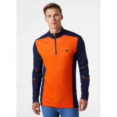 Apakškrekls HELLY HANSEN Lifa Merino Half Zip, oranžs 2 Apakškrekls HELLY HANSEN Lifa Merino Half Zip, oranžs 2