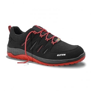 Apavi ELTEN Maddox Black Red Low ESD S3 SRC, melns/sarkans Apavi ELTEN Maddox Black Red Low ESD S3 SRC, melns/sarkans
