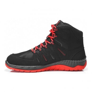Apavi ELTEN Maddox Black Red Mid ESD S3 SRC, melns/sarkans 3 Apavi ELTEN Maddox Black Red Mid ESD S3 SRC, melns/sarkans 3