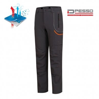 Pašiltintos softshell kelnės Pesso Nebraska, pilkos 2