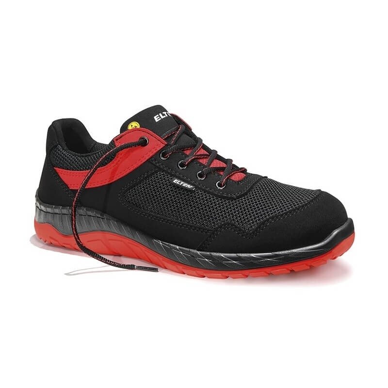 Apavi ELTEN Lonny Red Low S1P SR, melni/sarkani Apavi ELTEN Lonny Red Low S1P SR, melni/sarkani