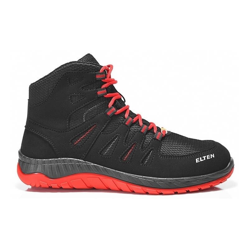 Apavi ELTEN Maddox Black Red Mid ESD S3 SRC, melns/sarkans 1