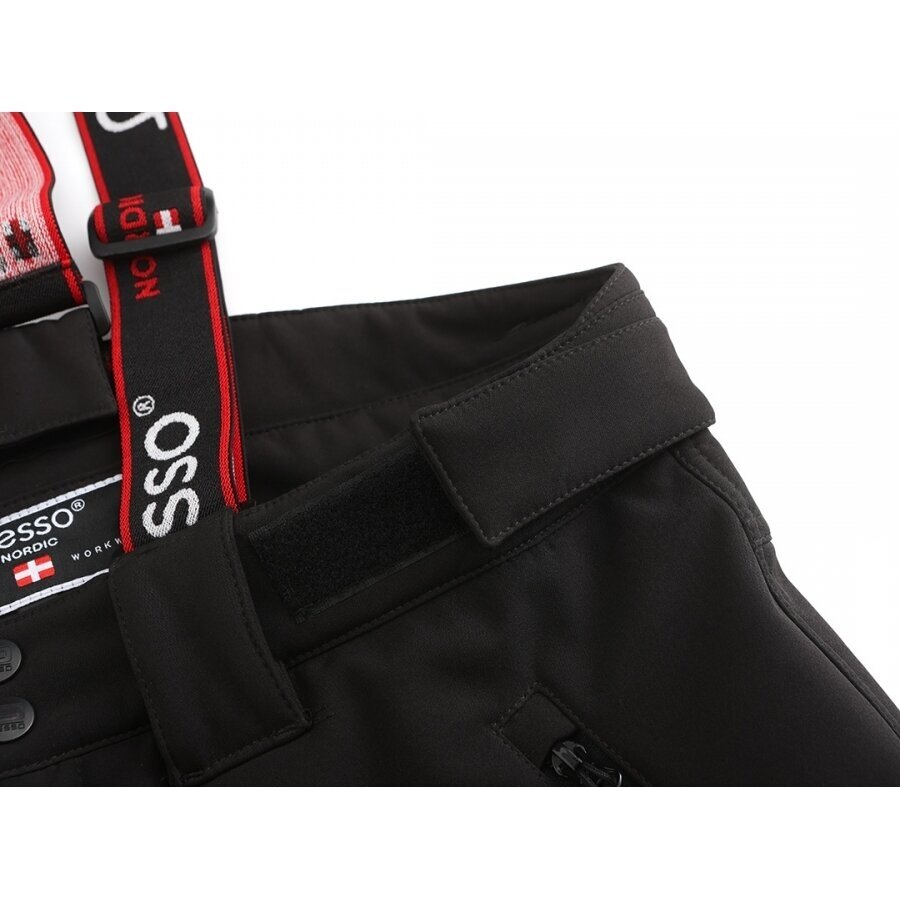 Apsildāmās Pesso softshell bikses BARNABI, melnas ar dzeltenu apdari 5 Apsildāmās Pesso softshell bikses BARNABI, melnas ar dzeltenu apdari 5