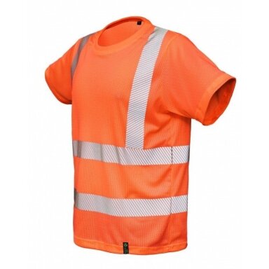 Gerai matomi TS-AEROMESH-RC-C2-0300 marškinėliai (100% perdirbtas audinys) Oranžini Gerai matomi TS-AEROMESH-RC-C2-0300 marškinėliai (100% perdirbtas audinys) Oranžini
