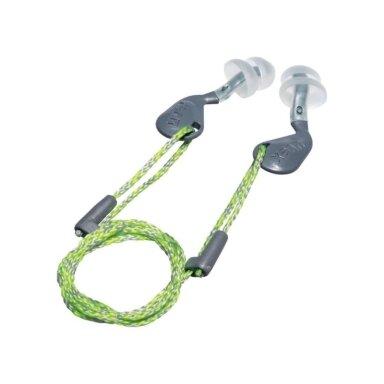 Ausu aizbāžņi UVEX Xact-fit Multi, pelēki ar zaļu aukliņu, M/L