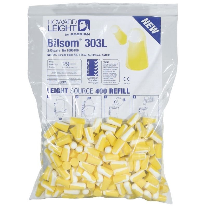 Ausu aizbāžņi HONEYWELL Bilsom 303L, 200 pāri Ausu aizbāžņi HONEYWELL Bilsom 303L, 200 pāri