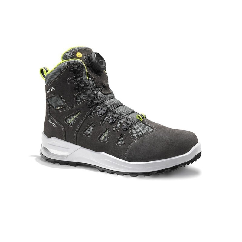 Apavi ELTEN Riley XXF Boa GTX Mid ESD O2 WR CI, pelēki Apavi ELTEN Riley XXF Boa GTX Mid ESD O2 WR CI, pelēki