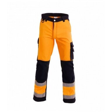 Bikses DHV augstas redzamības oranžā/zilā krāsā