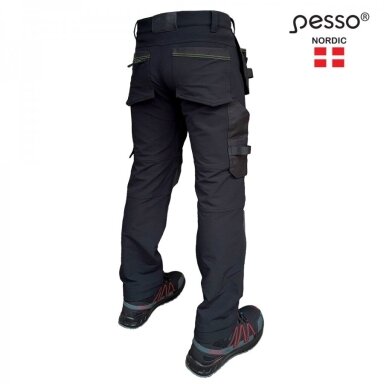 Kelnės Pesso Taurus Flex Pro 165B stretch, juodos Kelnės Pesso Taurus Flex Pro 165B stretch, juodos