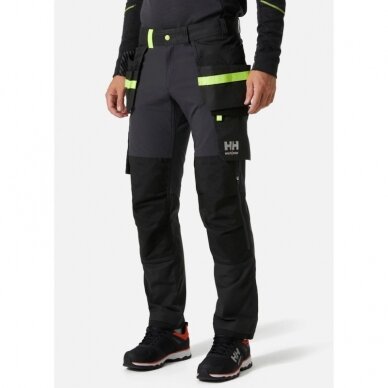 Kelnės HELLY HANSEN Oxford 4X Cons Pant, pilka/juoda 5 Kelnės HELLY HANSEN Oxford 4X Cons Pant, pilka/juoda 5