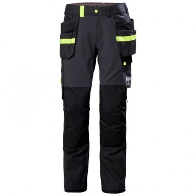 Kelnės HELLY HANSEN Oxford 4X Cons Pant, pilka/juoda Kelnės HELLY HANSEN Oxford 4X Cons Pant, pilka/juoda