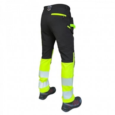 Bikses Pesso JUPITER 175HVG Ripstop stretch, melnas/dzeltenas 2 Bikses Pesso JUPITER 175HVG Ripstop stretch, melnas/dzeltenas 2