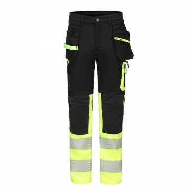 Bikses Pesso JUPITER 175HVG Ripstop stretch, melnas/dzeltenas 1 Bikses Pesso JUPITER 175HVG Ripstop stretch, melnas/dzeltenas 1