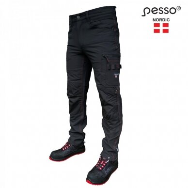 Bikses Pesso Mercury KD145B stretch, melnas Bikses Pesso Mercury KD145B stretch, melnas