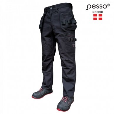 Kelnės Pesso Ripstop Pro KD115B, juodos Kelnės Pesso Ripstop Pro KD115B, juodos