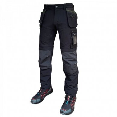 Kelnės Pesso Taurus Flex Pro 165B stretch, juodos 4 Kelnės Pesso Taurus Flex Pro 165B stretch, juodos 4