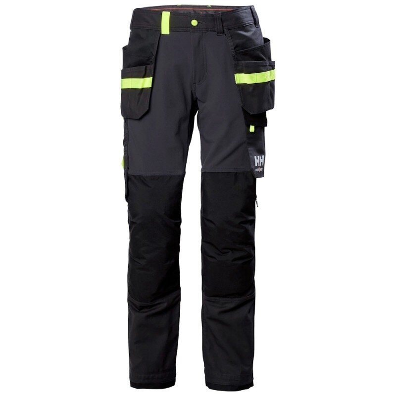 Kelnės HELLY HANSEN Oxford 4X Cons Pant, pilka/juoda Kelnės HELLY HANSEN Oxford 4X Cons Pant, pilka/juoda