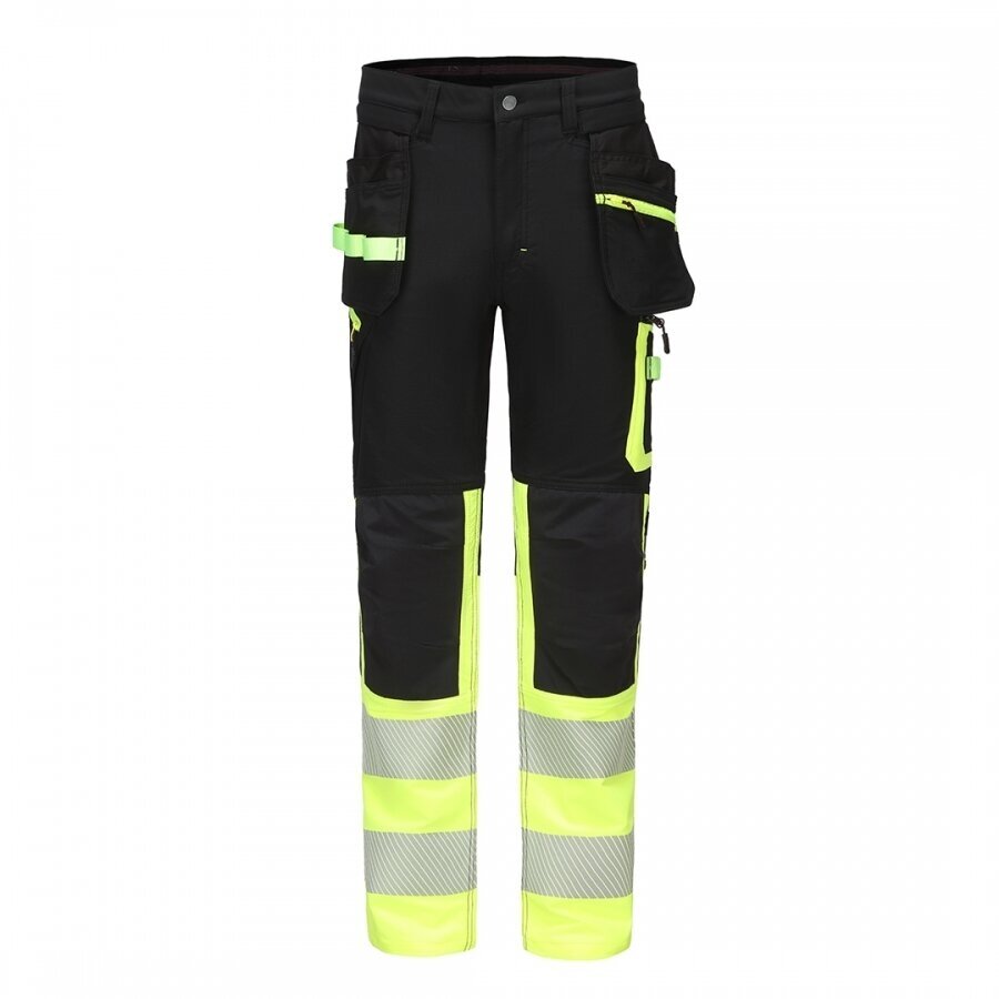 Bikses Pesso JUPITER 175HVG Ripstop stretch, melnas/dzeltenas 1