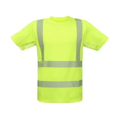 BoSafety TS-S171G augstas redzamības krekls ar īsām piedurknēm, dzeltens