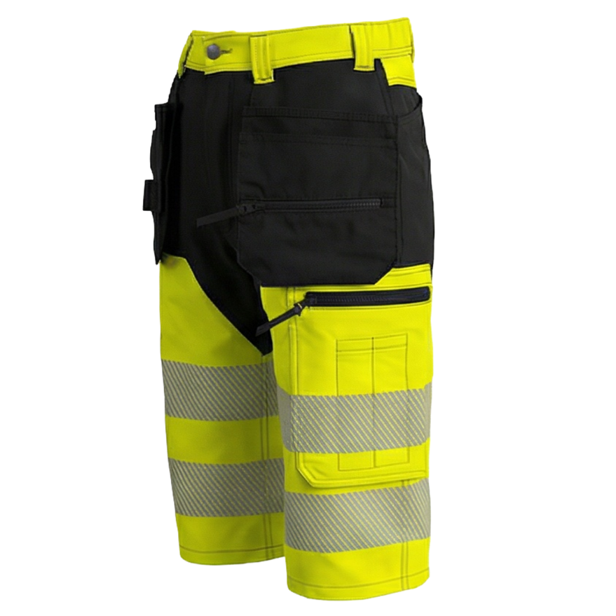BoSafety MASHUP PLUS augstas redzamības 1. klases pusgarās bikses ar elastīgām detaļām 2 BoSafety MASHUP PLUS augstas redzamības 1. klases pusgarās bikses ar elastīgām detaļām 2