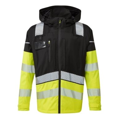 Augstas redzamības PORTWEST BX323 3-in-1 lietus jaka