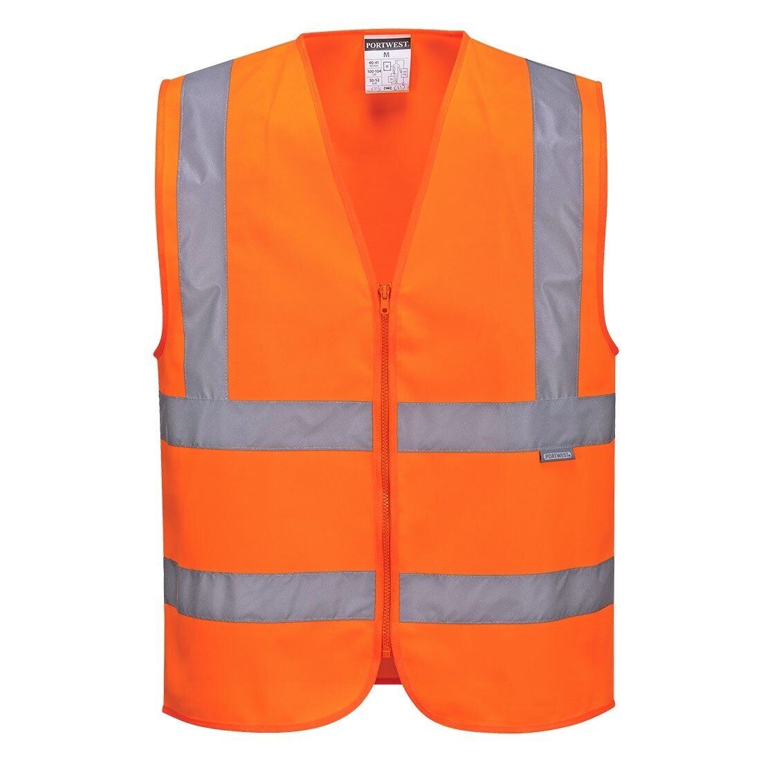 PORTWEST C375 augstas redzamības veste ar atstarojošu lenti un rāvējslēdzēju 4 PORTWEST C375 augstas redzamības veste ar atstarojošu lenti un rāvējslēdzēju 4