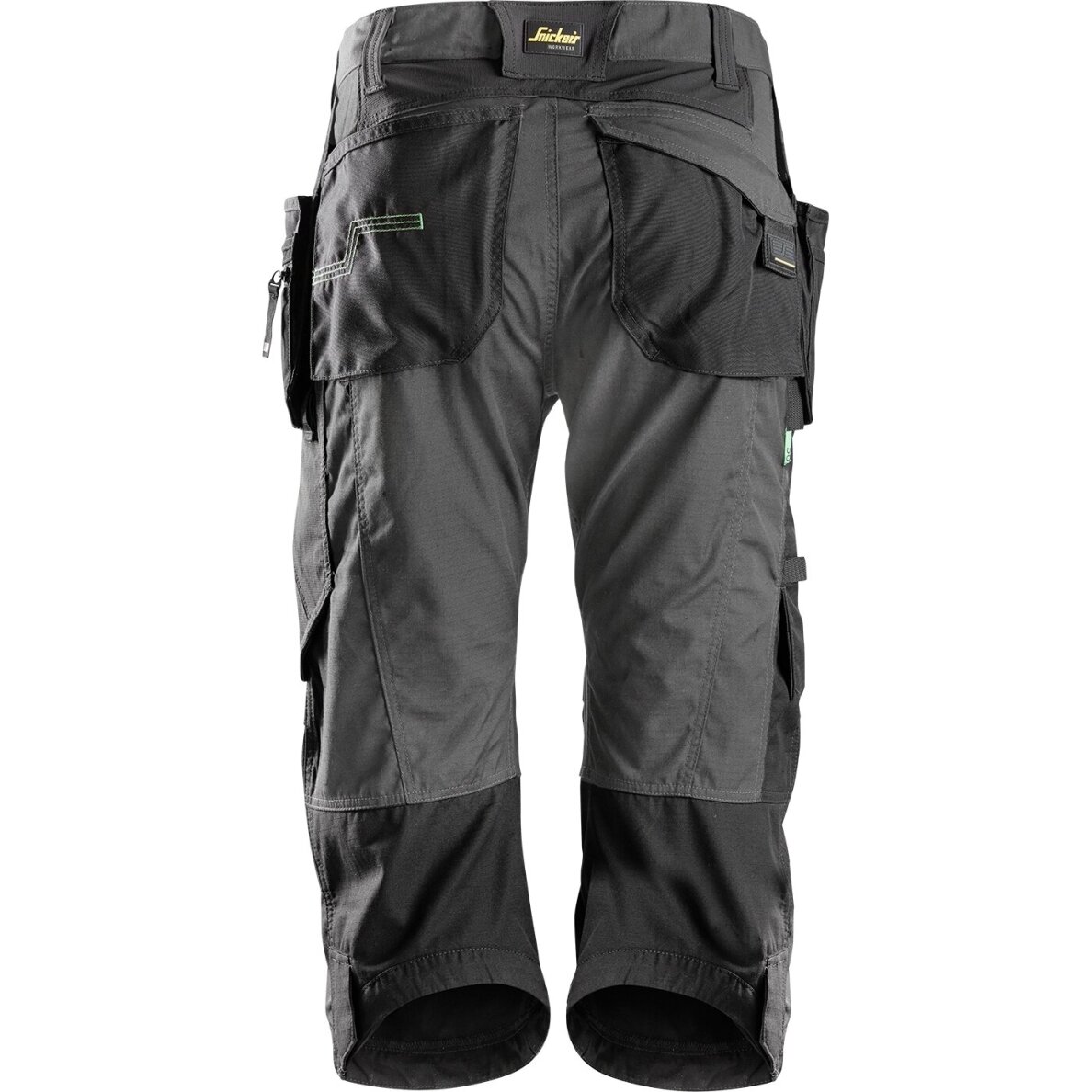 Darba bikses ar piekarināmām kabatām FlexiWork SNICKERS WORKWEAR, pelēkas 1 Darba bikses ar piekarināmām kabatām FlexiWork SNICKERS WORKWEAR, pelēkas 1