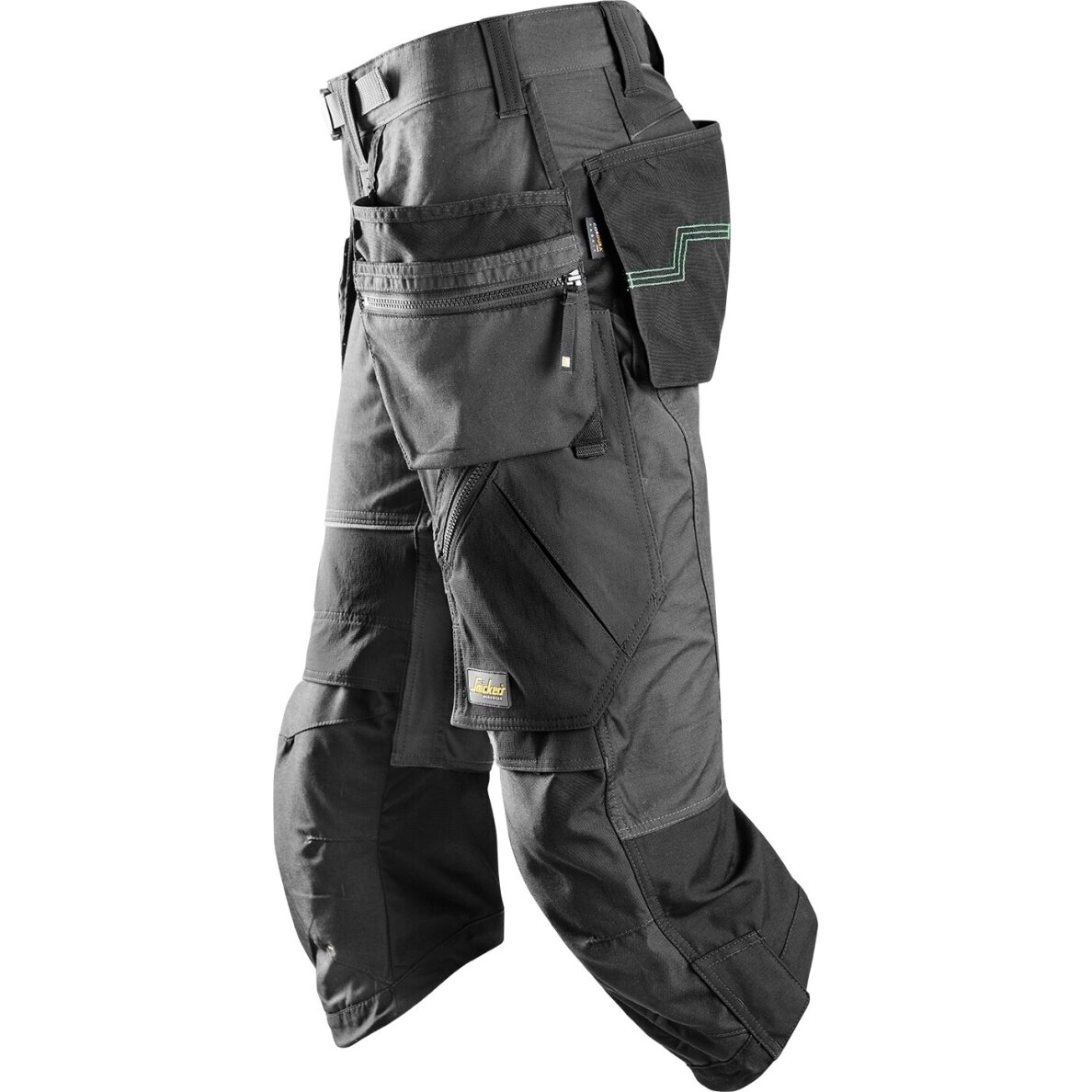 Darba bikses ar piekarināmām kabatām FlexiWork SNICKERS WORKWEAR, pelēkas 3 Darba bikses ar piekarināmām kabatām FlexiWork SNICKERS WORKWEAR, pelēkas 3