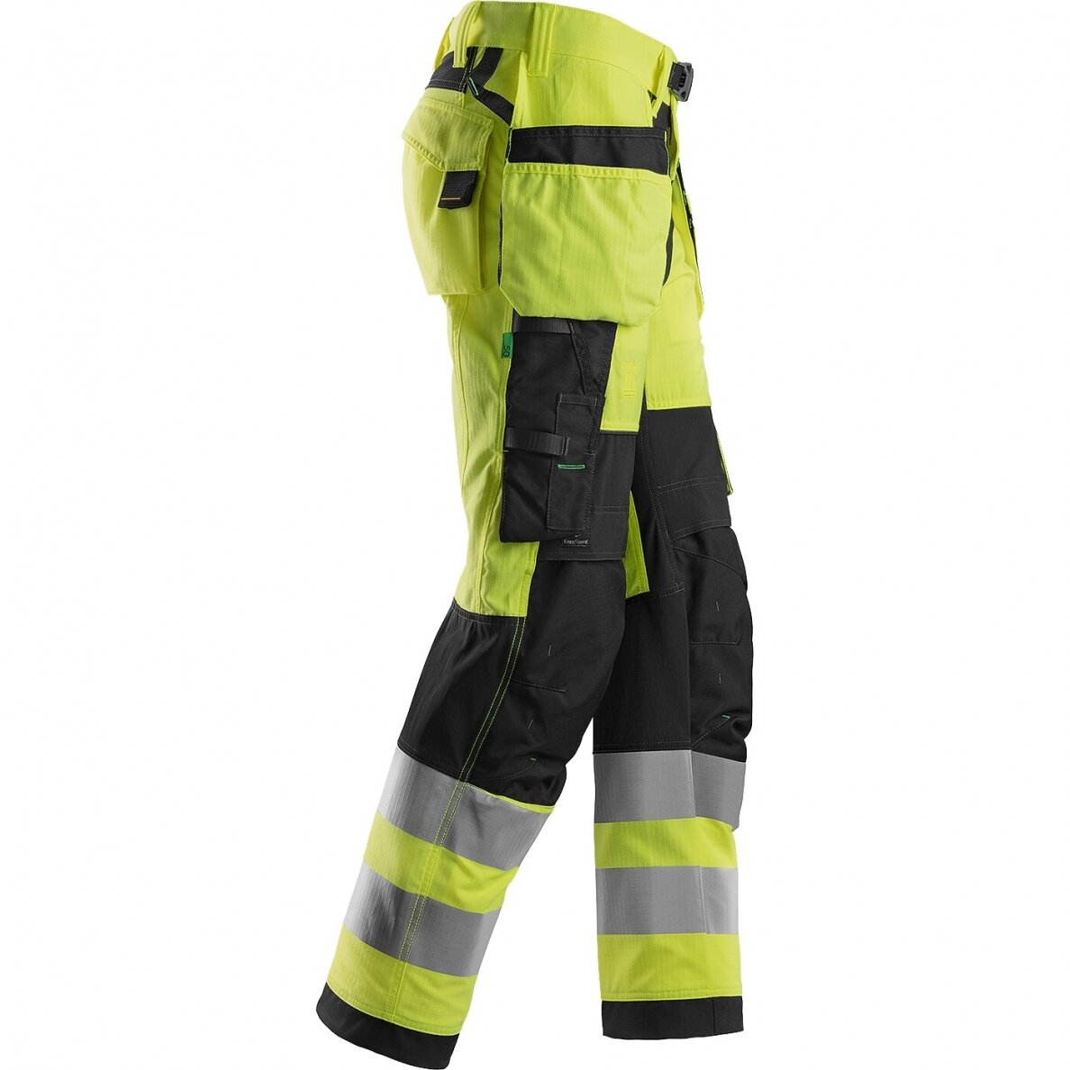 Darba bikses ar piekarināmām kabatām Hi-Vis FlexiWork SNICKERS WORKWEAR, 2. klase 2