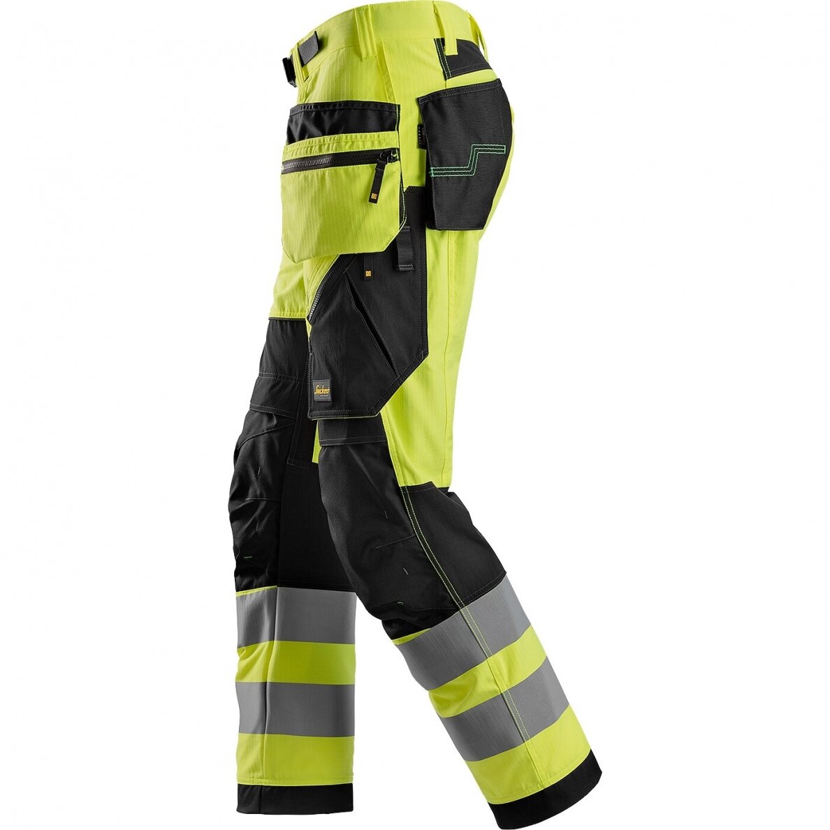 Darba bikses ar piekarināmām kabatām Hi-Vis FlexiWork SNICKERS WORKWEAR, 2. klase 3