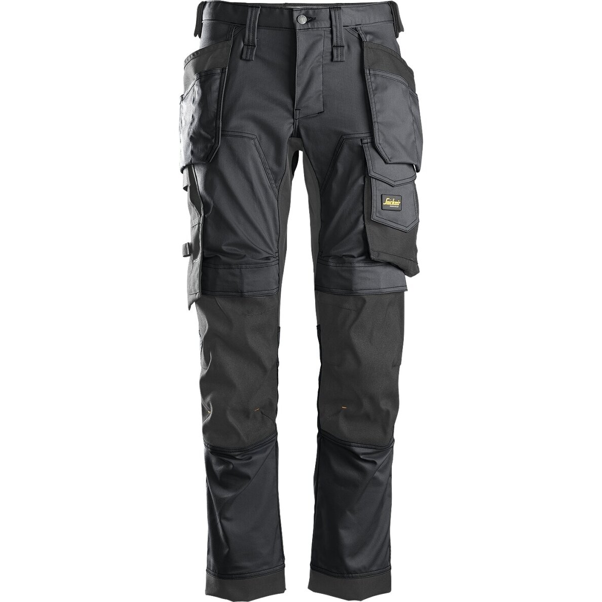 Darba bikses no elastīga auduma ar piekarināmām kabatām SNICKERS WORKWEAR AllroundWork, pelēkas