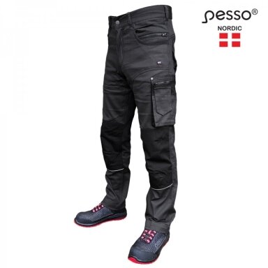 Darba bikses PESSO KDSTRETCHP stretch, pelēkas