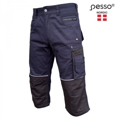 Darba pusgarās bikses PESSO stretch, zilas