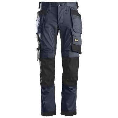 Darba bikses no elastīga auduma, ar karājamām kabatām SNICKERS WORKWEAR 6241 AllroundWork, tumši zilas