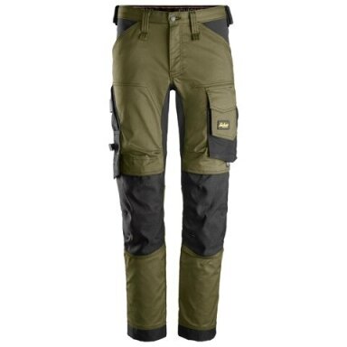 SNICKERS WORKWEAR AllroundWork 6341 elastīgas darba bikses, haki krāsā