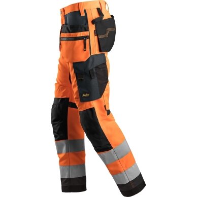 Darba bikses ar piekarināmām kabatām AllroundWork Hi-Vis SNICKERS WORKWEAR, 2. klase 3
