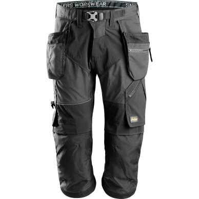 Darba bikses ar piekarināmām kabatām FlexiWork SNICKERS WORKWEAR, pelēkas Darba bikses ar piekarināmām kabatām FlexiWork SNICKERS WORKWEAR, pelēkas
