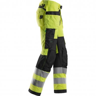 Darba bikses ar piekarināmām kabatām Hi-Vis FlexiWork SNICKERS WORKWEAR, 2. klase 2