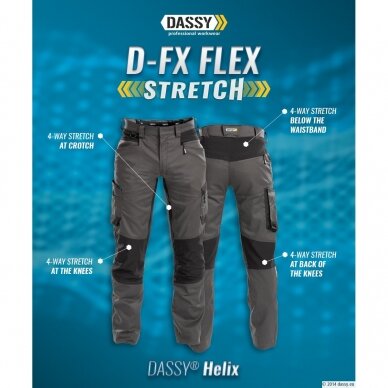 Kelnės darbui HELIX DASSY, rudos 2